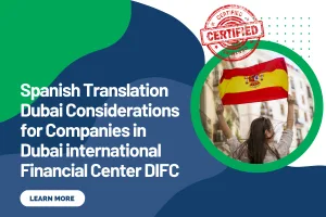 Spanish Translation Dubai Considerations for Companies in Dubai international Financial Center DIFC
