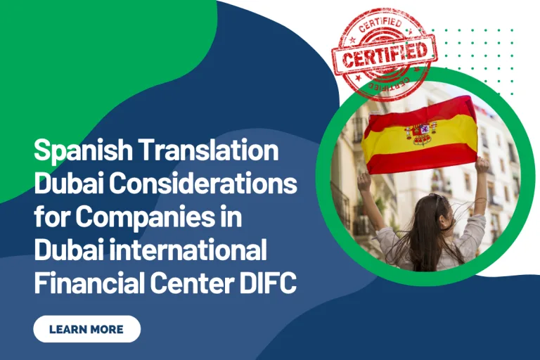 Spanish Translation Dubai Considerations for Companies in Dubai international Financial Center DIFC