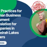 Best Practices for German Business Document Translation for Companies in Jumeirah Lakes Towers
