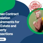 German Contract Translation Requirements for Real Estate and Property Transactions