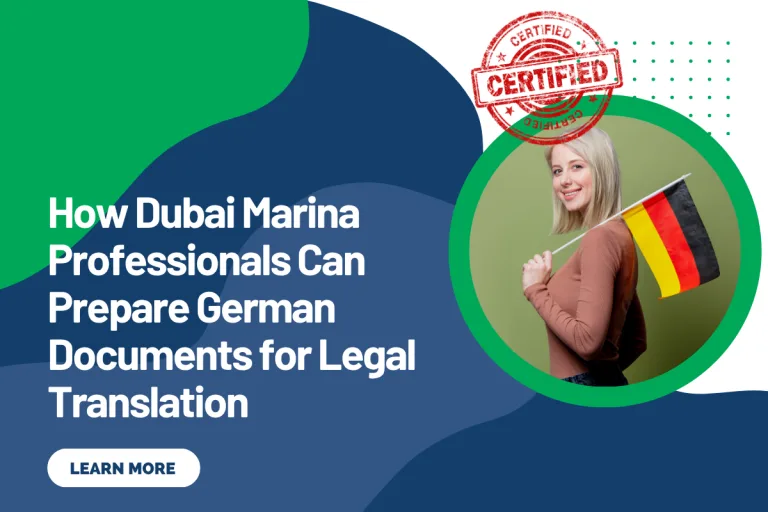 How Dubai Marina Professionals Can Prepare German Documents for Legal Translation