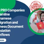 How PRO Companies Streamline Vietnamese Immigration and Business Document Translation Workflows