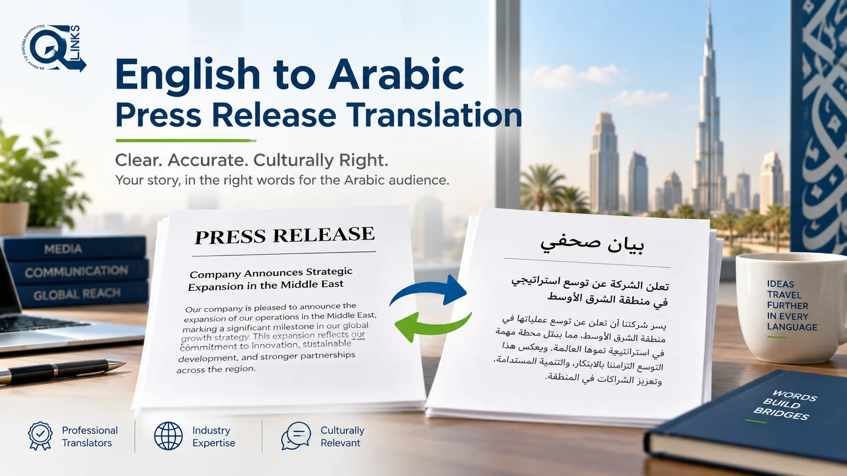 English to Arabic Press Release Translation