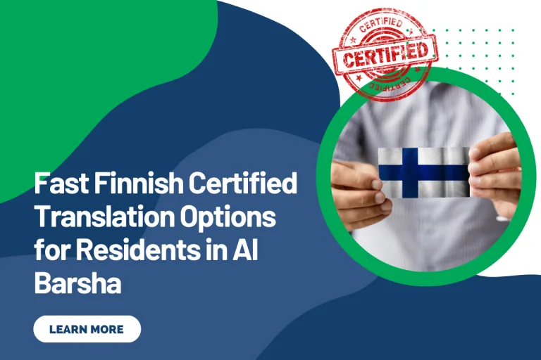 Fast Finnish Certified Translation Options for Residents in Al Barsha